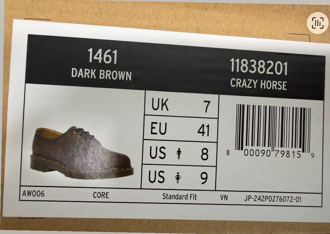 닥터마틴 1461 3홀 크레이지 홀스 다크브라운 상품이미지4