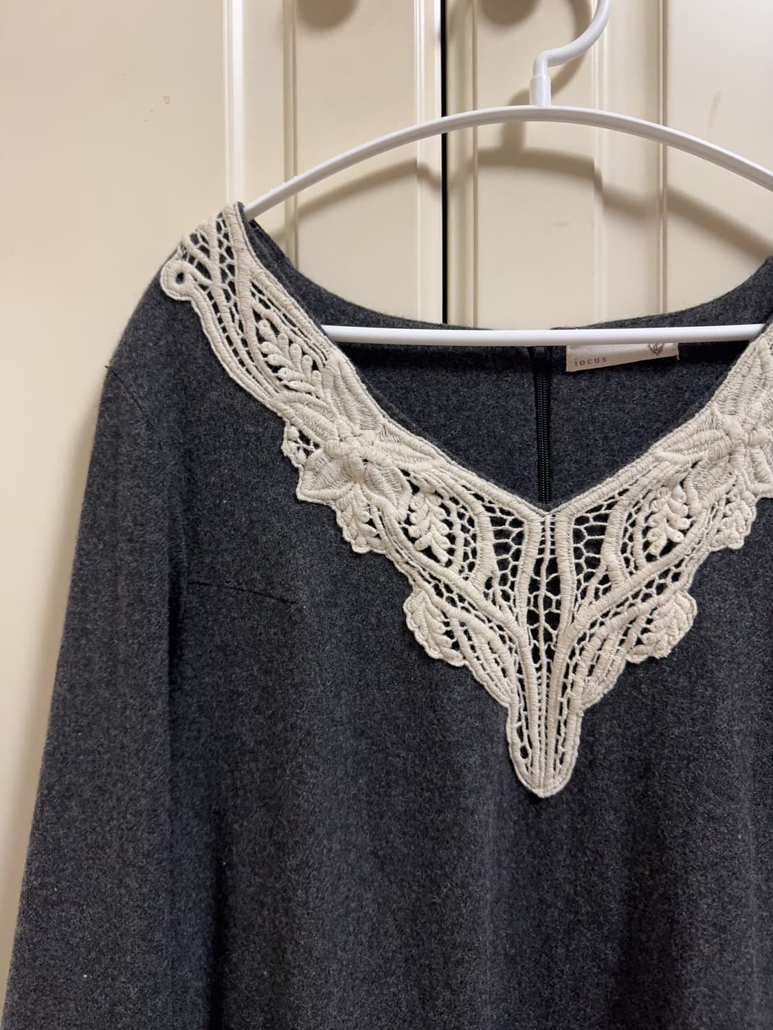 일본 빈티지 모리걸 하구미 히피 니혼진 도쿄 에스닉 레이스 크로셰 원피스 상품이미지2