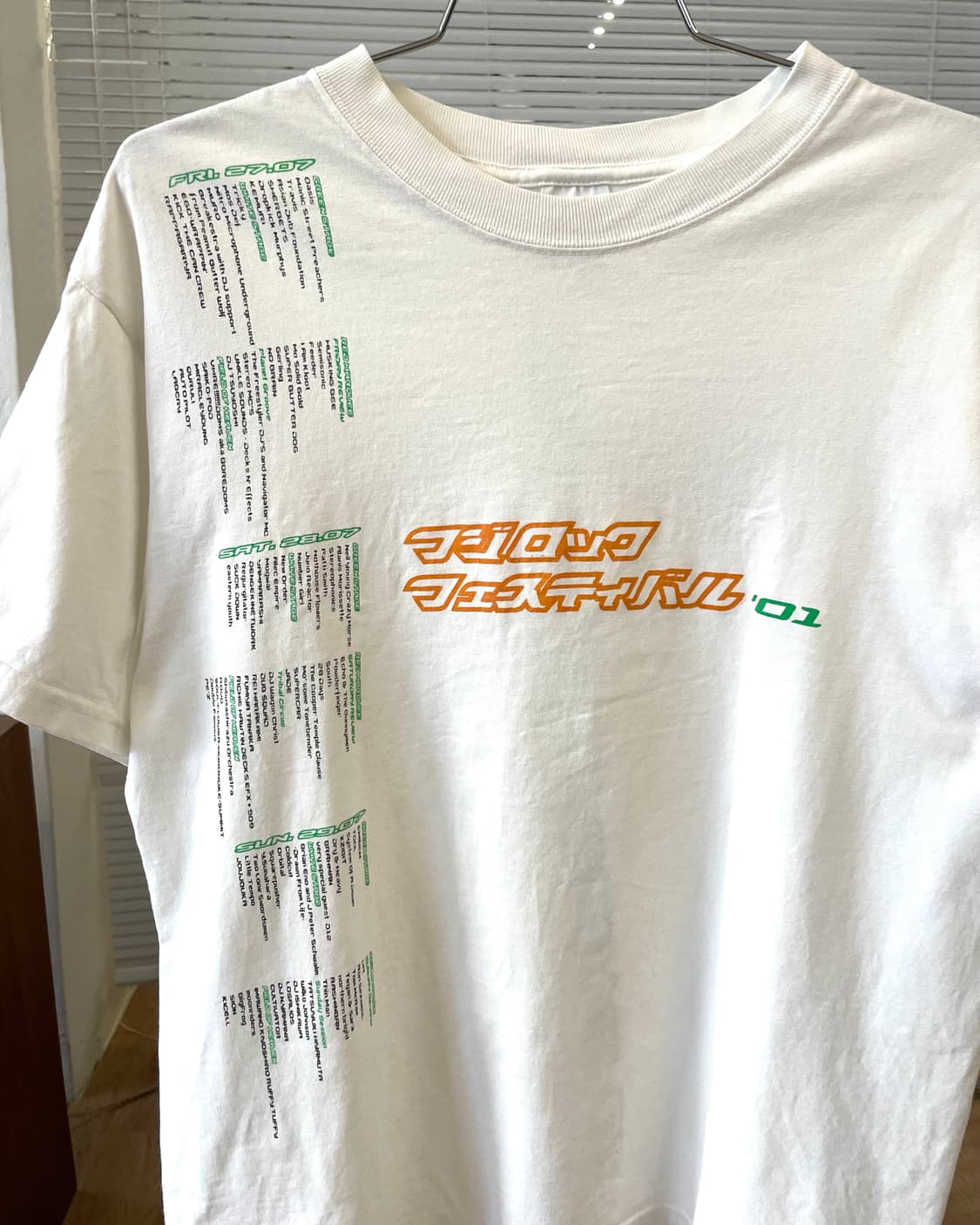 [M] 2001 후지락 페스티벌 반팔 티셔츠 상품이미지4