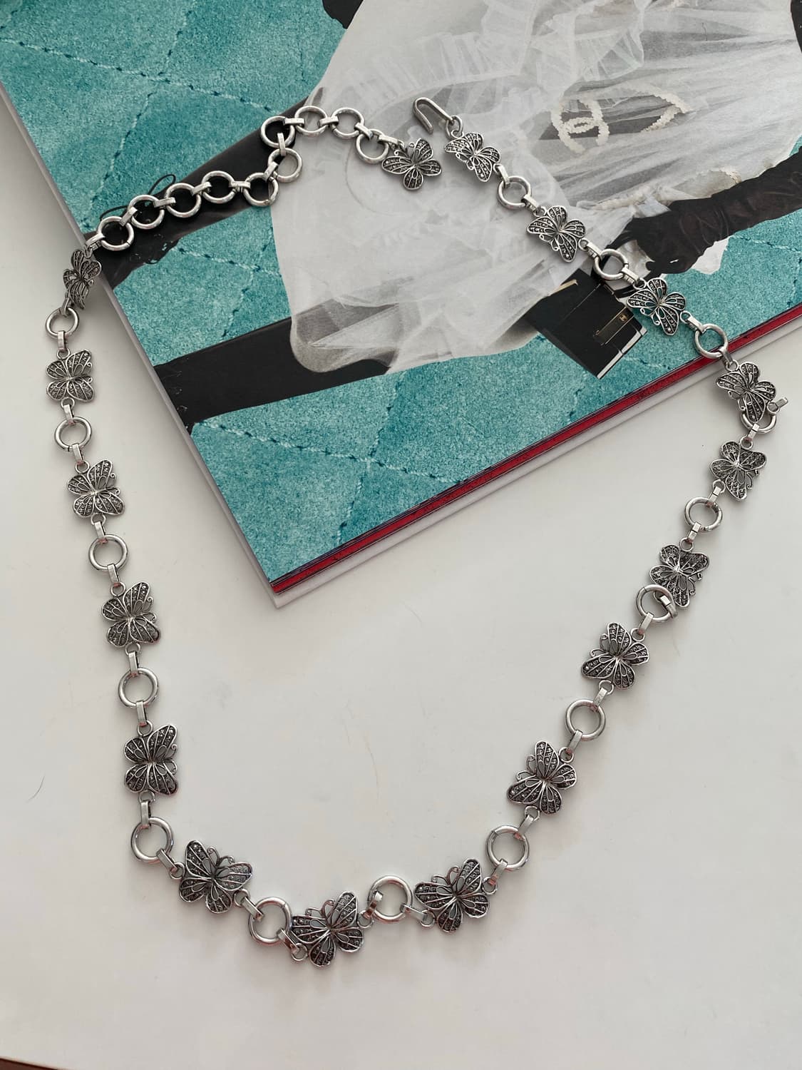 빈티지 나비 체인 벨트 겸 목걸이 y2k 상품이미지1