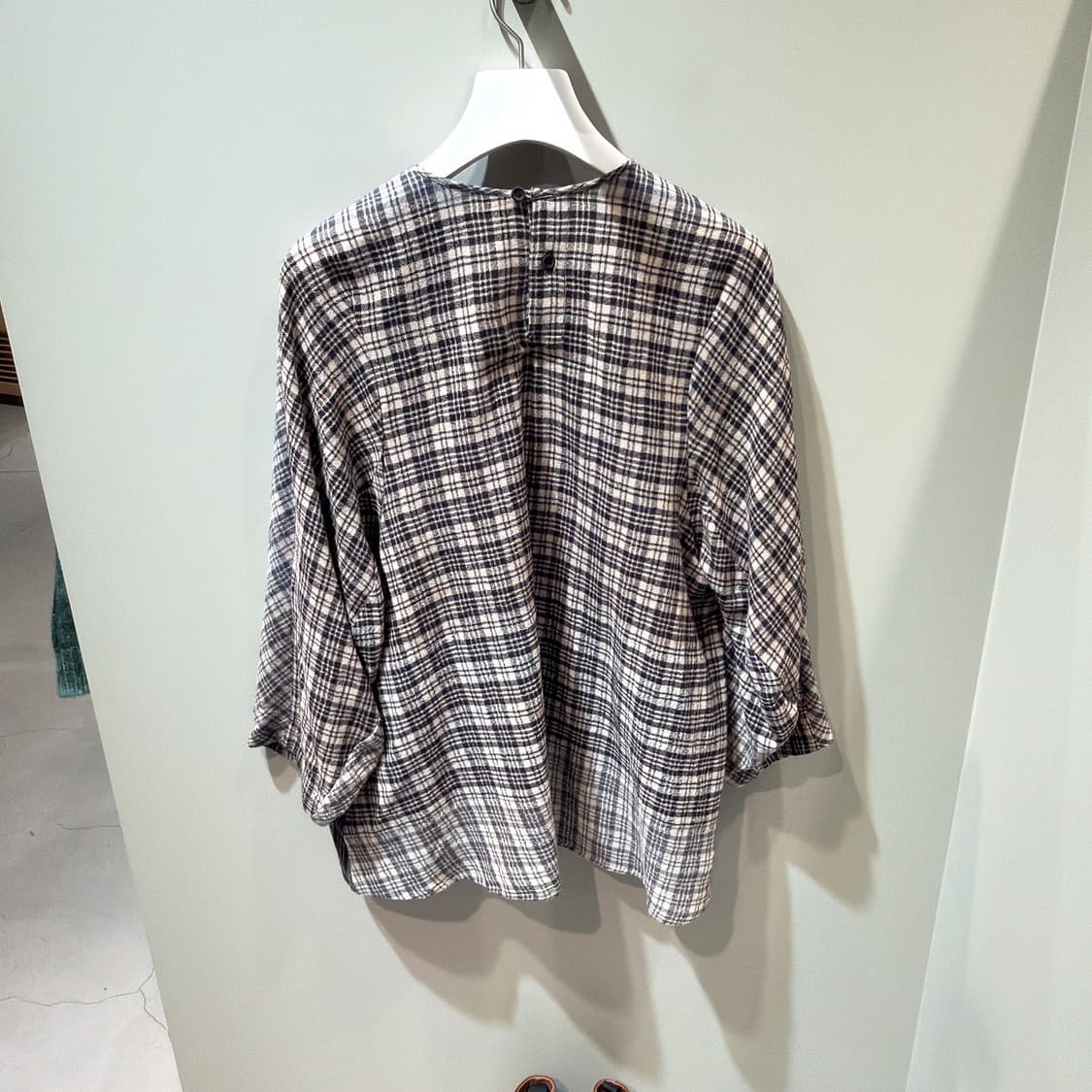 (정품/새상품) TOO GOOD 투굿 여성 울 체크 커터 탑 상품이미지3