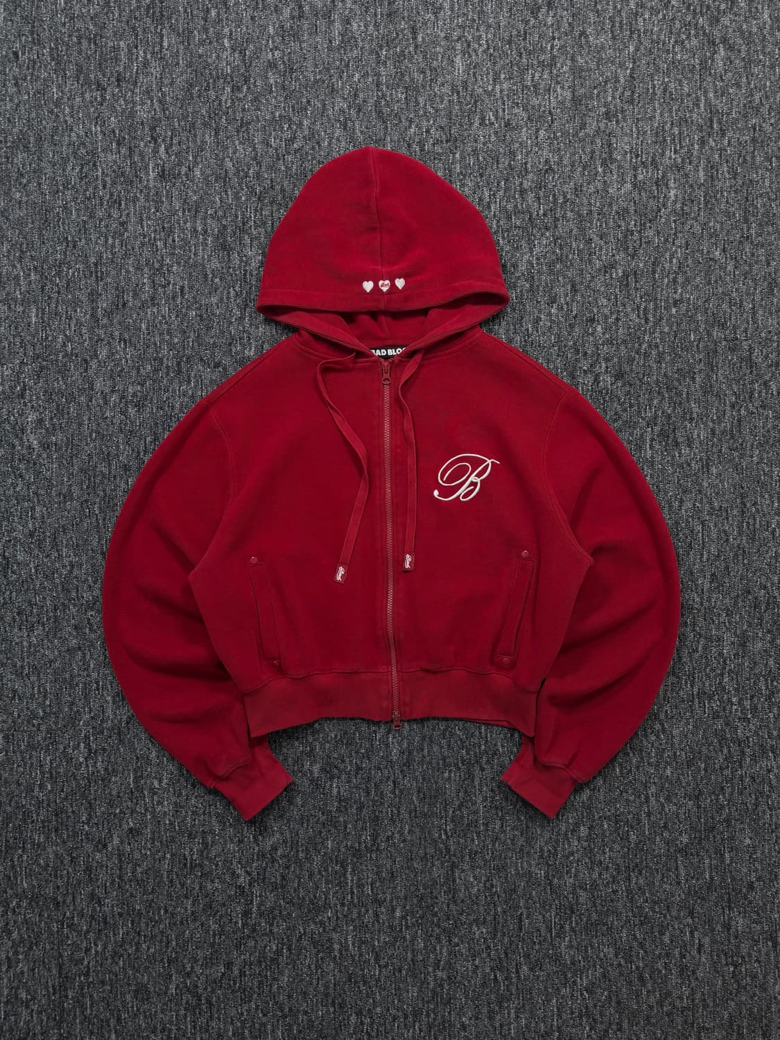 배드 블러드 투웨이 크롭 후드집업 상품이미지5