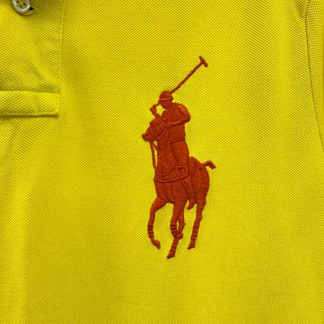 POLO 폴로 랄프로렌 노란색 반팔 카라티 커스텀핏 S/P s220 상품이미지4