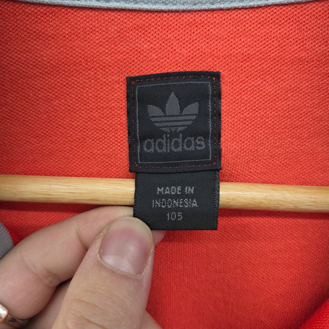 아디다스져지 오렌지 삼선 트랙탑 남L 상품이미지5