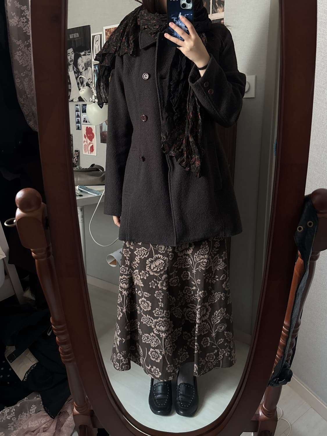 플로럴 머메이드 빈티지 롱스커트 상품이미지2