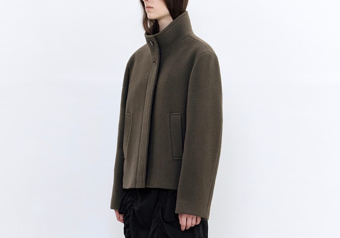 인사일런스 우먼 하이넥 코트 상품이미지2