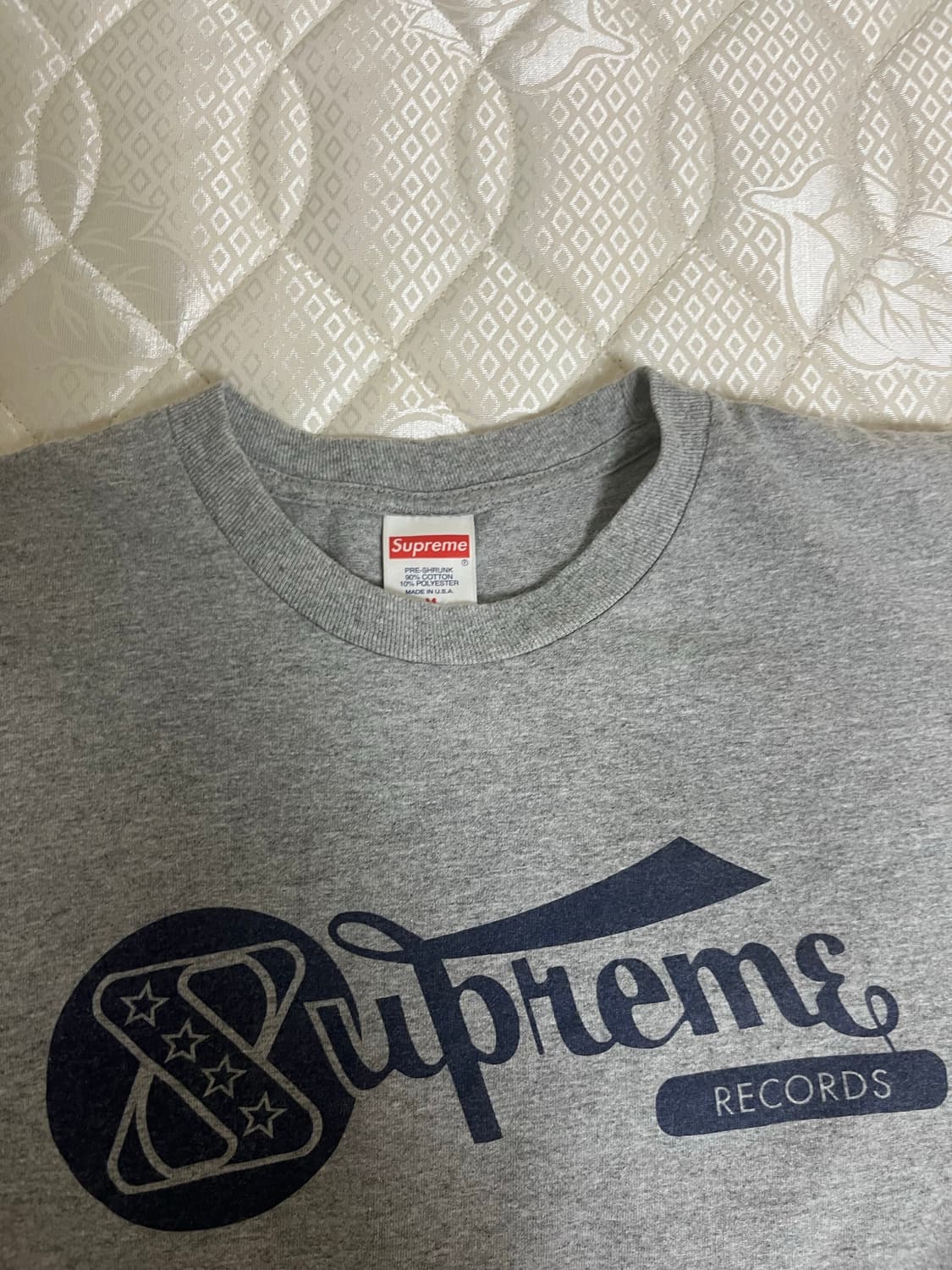슈프림 레코드 티셔츠 (m) 헤더그레이 상품이미지3