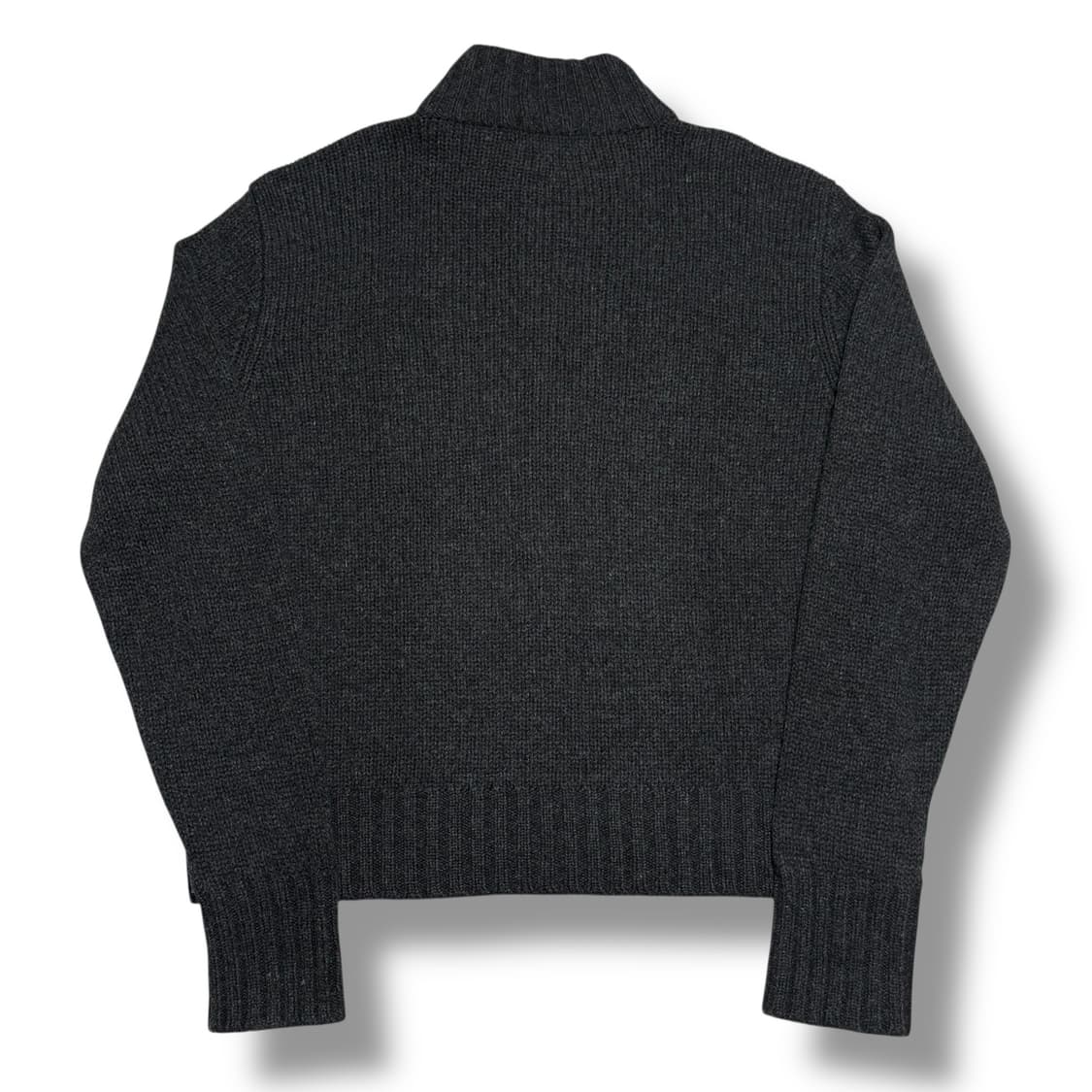 Polo Ralph Lauren 100% 램스울  차콜그레이 니트 집업 상품이미지2