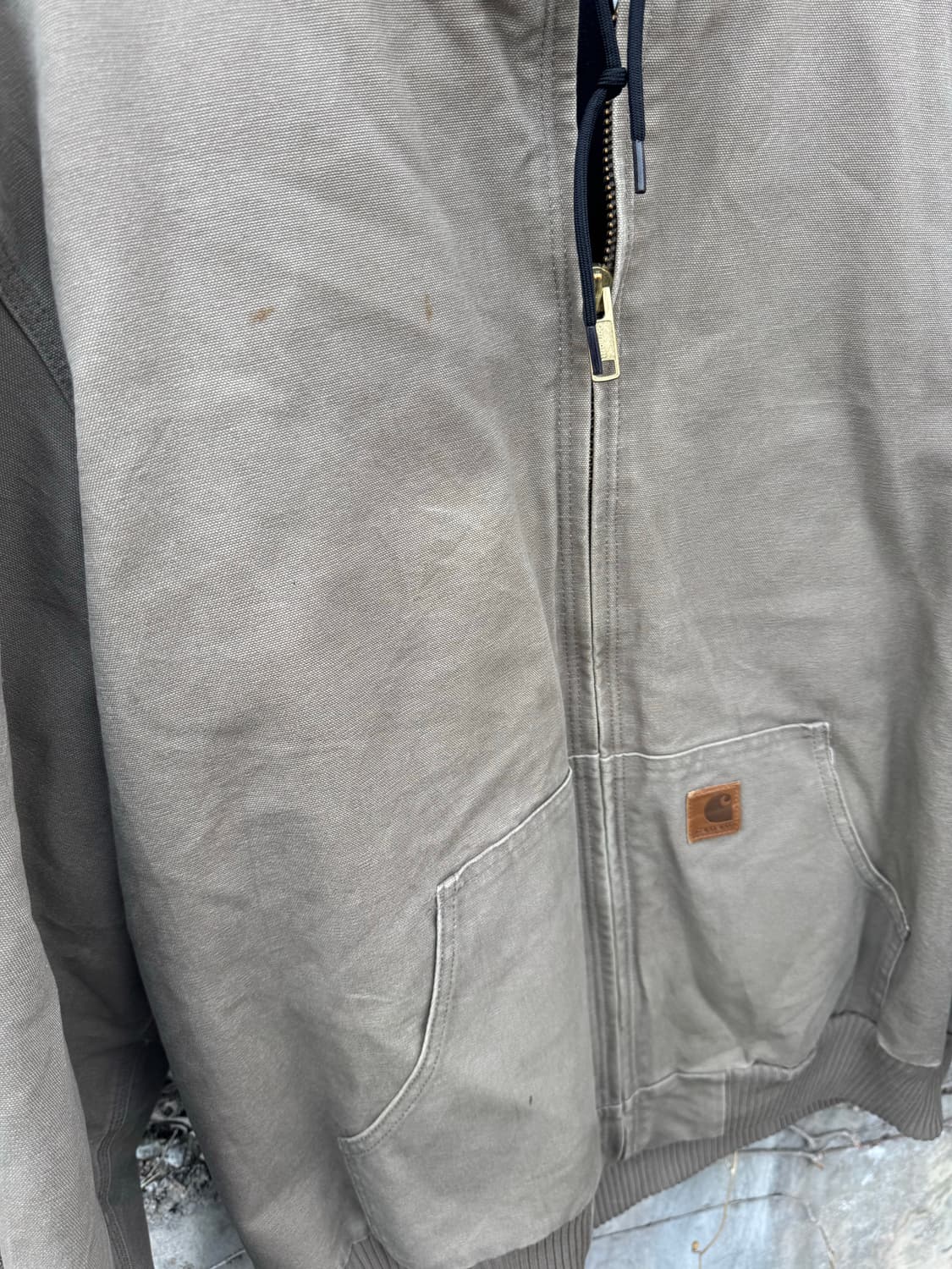 칼하트 빈티지 j130 mus 덕 캔버스 액티브 후드 워크 자켓 상품이미지5