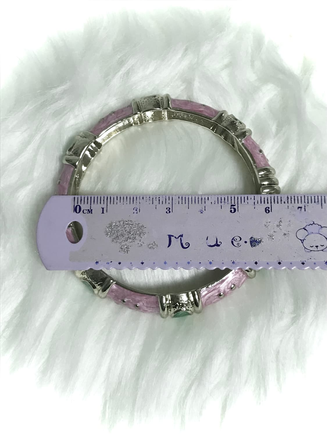 빈티지 핑크 그린 마블링 뱅글 팔찌 상품이미지3