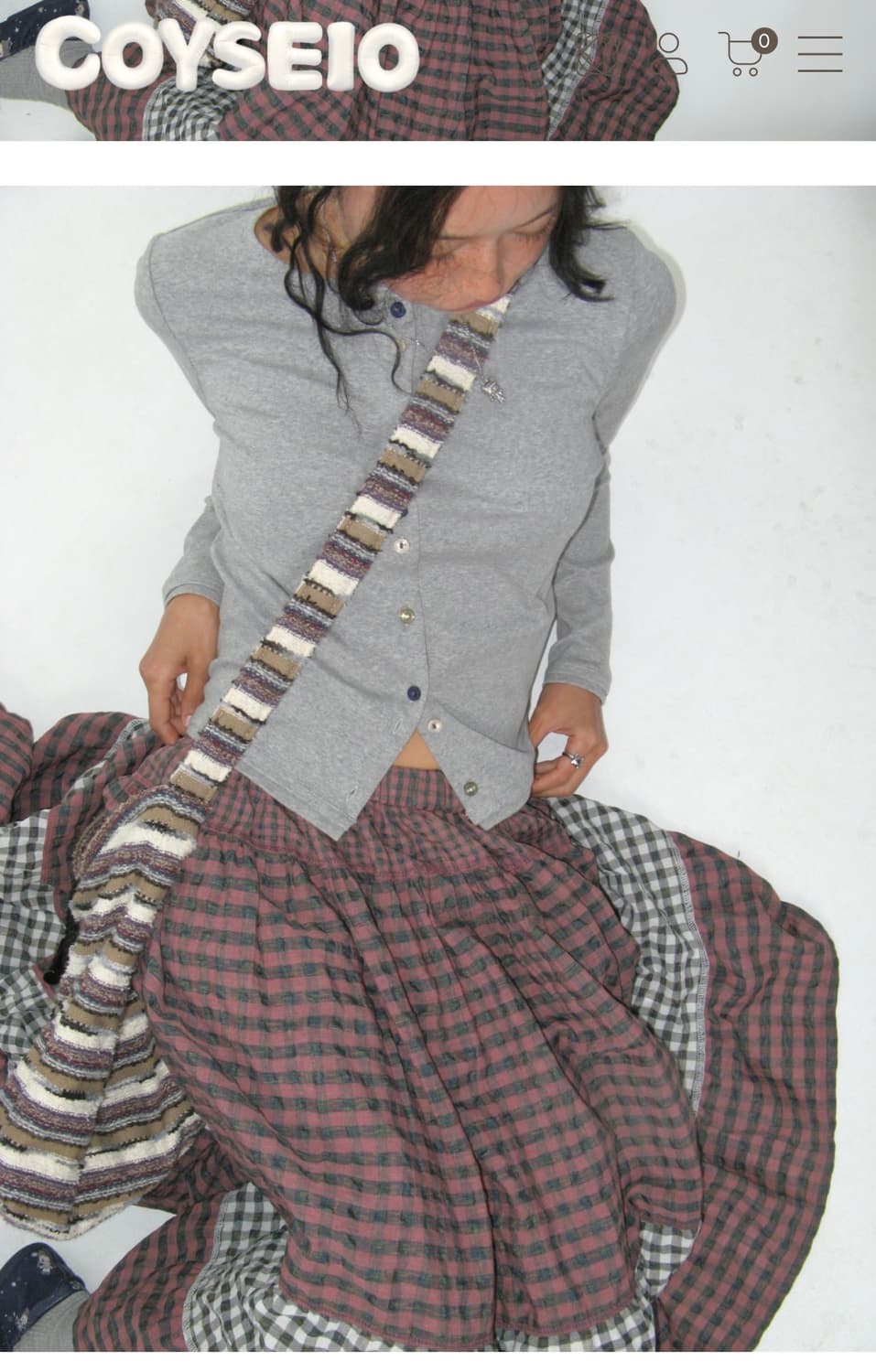 Coyseio Raw edge cardigan melange grey 상품이미지2