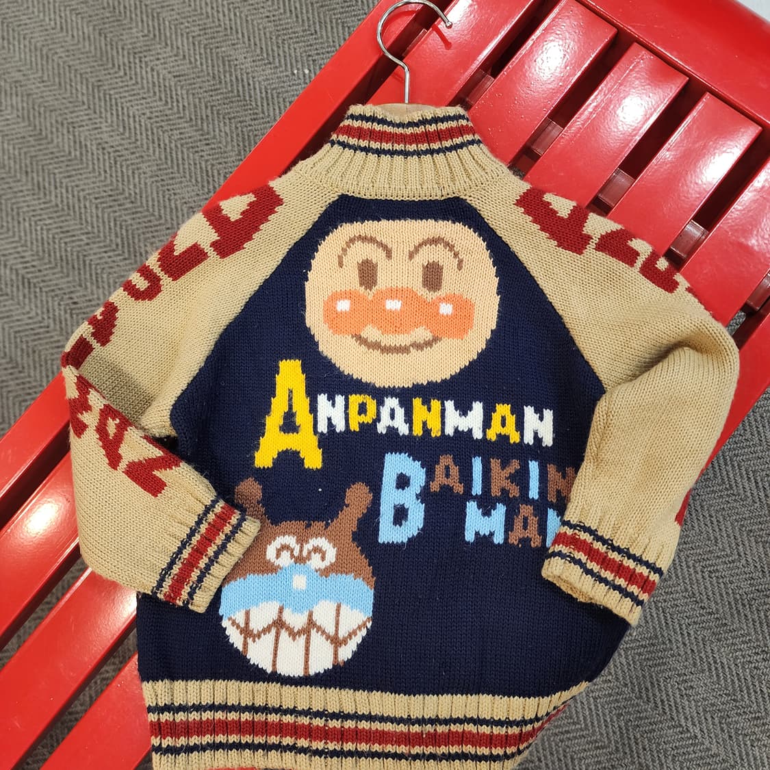 일본아동 호빵맨 짚업 니트 (100) 상품이미지1