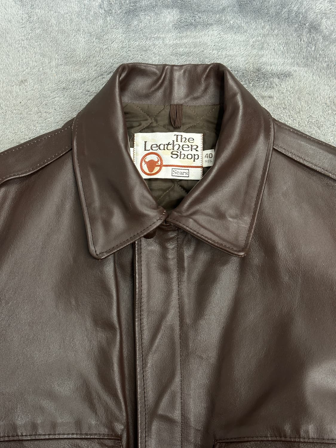 80s Sears A-2 플라이트 레더 자켓 40 상품이미지4