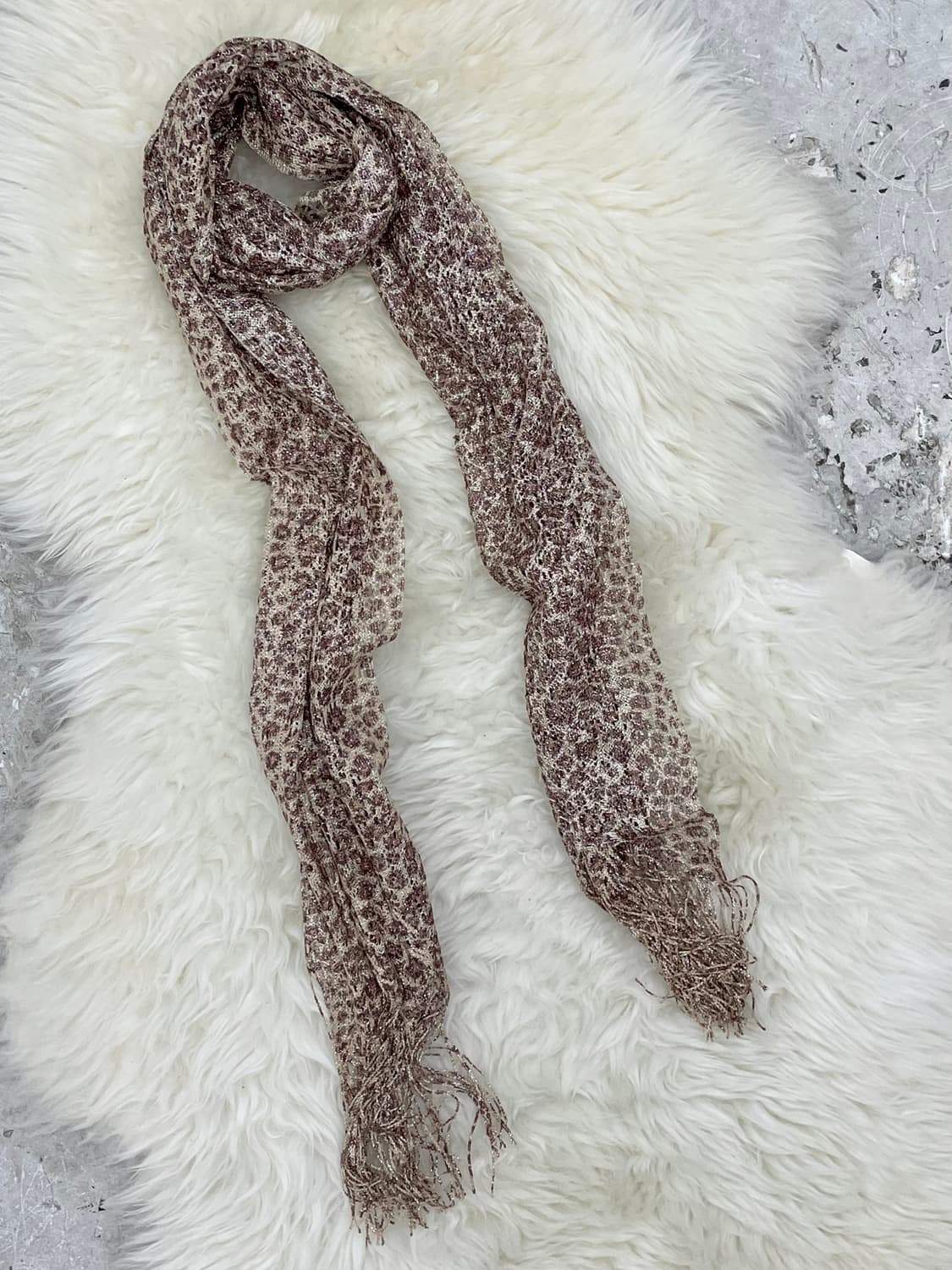 갸루 레오파드 글리터 수술 머플러  상품이미지5