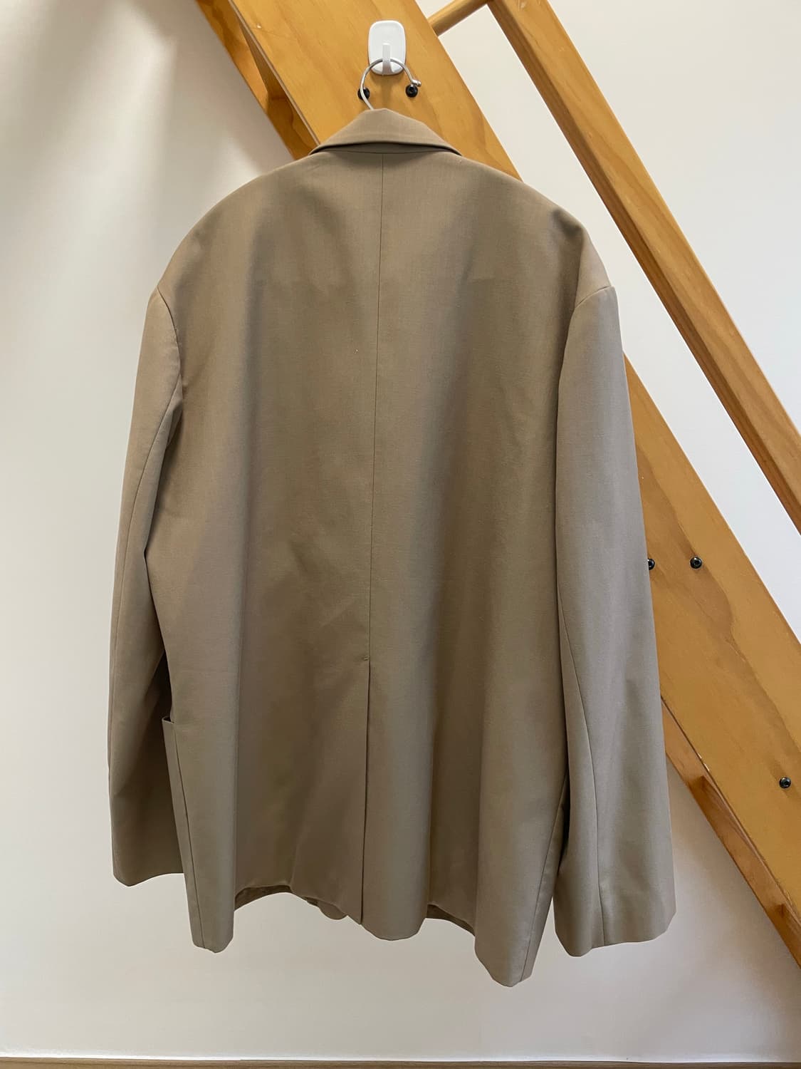 미니멀 오버핏 싱글 블레이저 베이지 M 상품이미지3