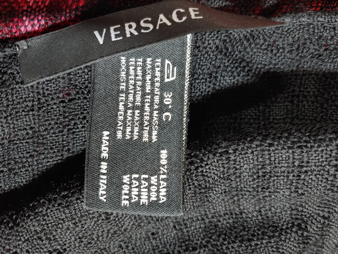 베르사체 블랙/레드 패턴 머플러 180x70cm 상품이미지3