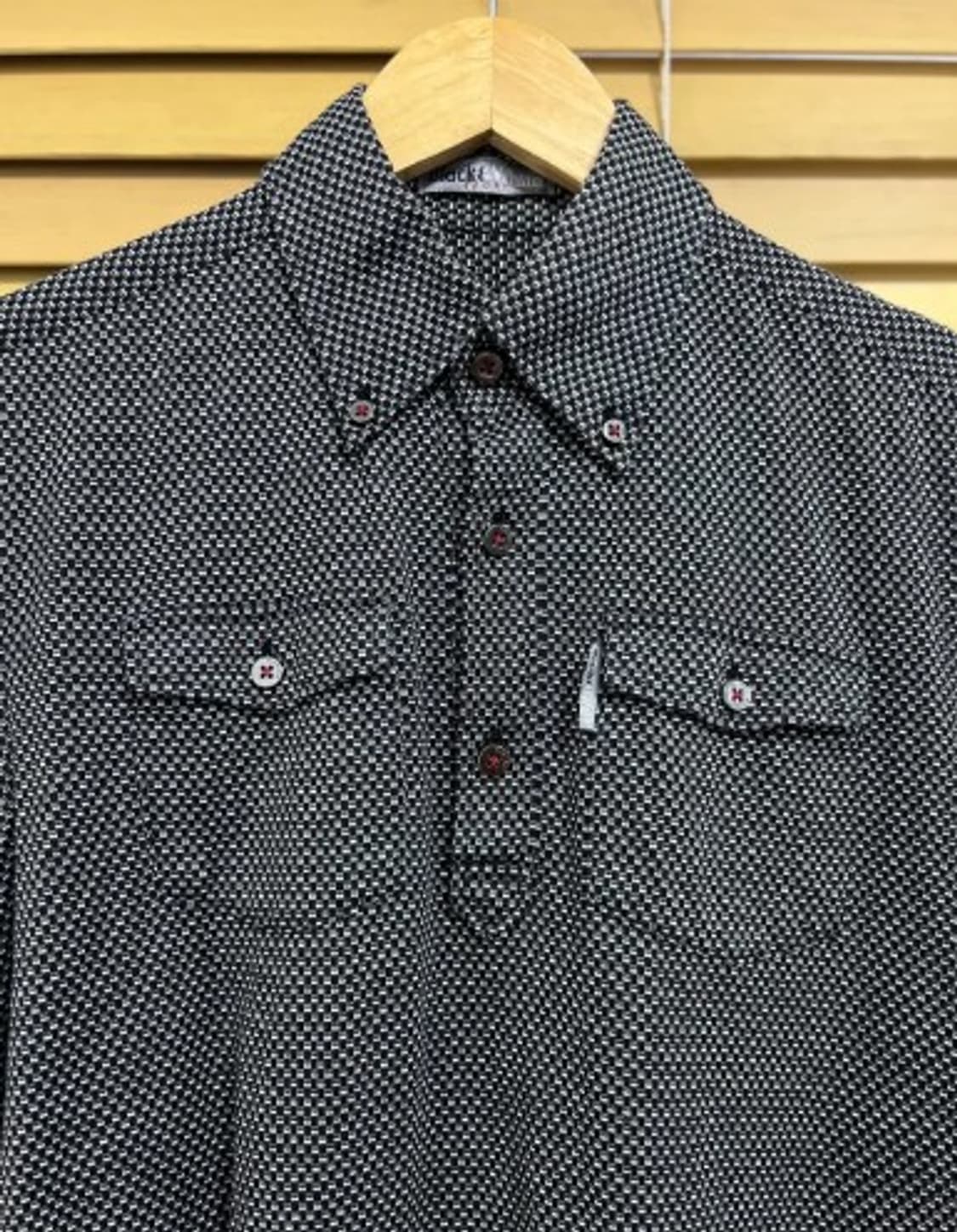 블랙앤화이트재팬 여성 체크카라긴팔티셔츠 M 상품이미지1