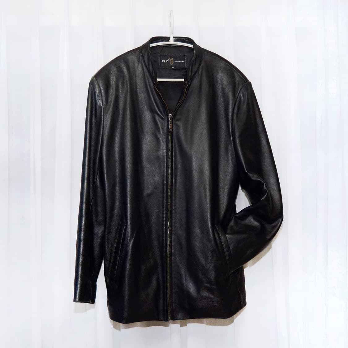 엘크 (ELK) 천연 양가죽 헨리넥 집업 싱글 라이더 자켓 (100) 상품이미지1