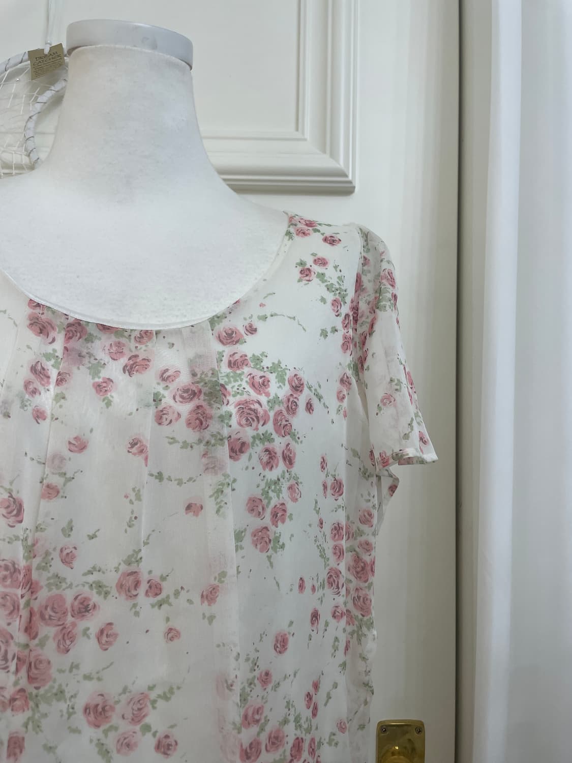 ivory pink rose opc blouse(size-F) 상품이미지7