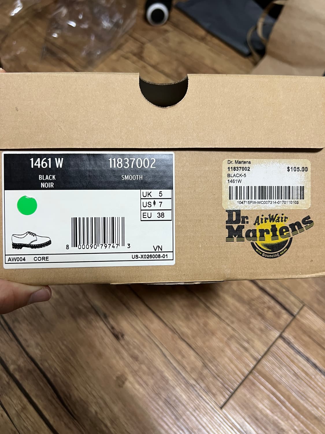 닥터마틴 1461 스무스 3홀 블랙 uk5 240 상품이미지9