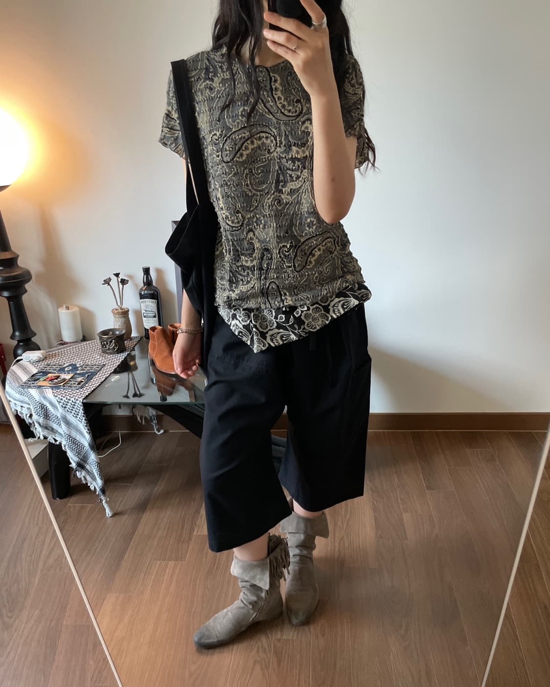 patterned wrinkle top 상품이미지4