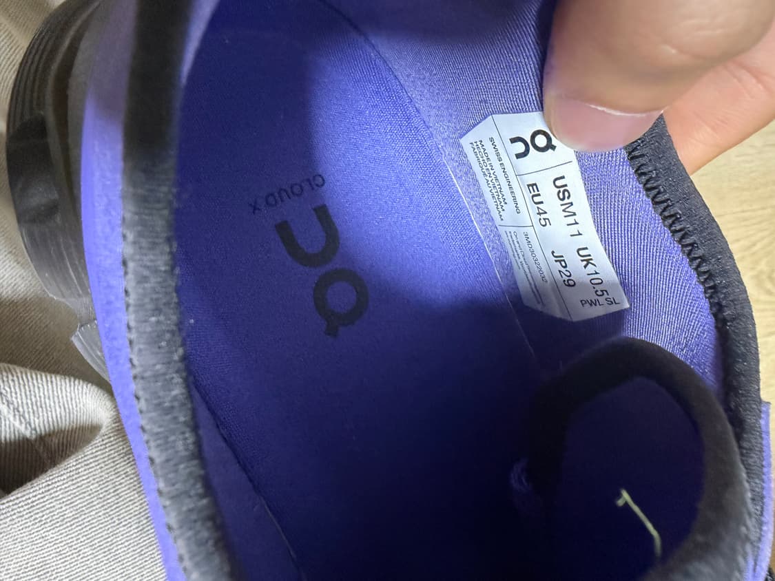 (판매글) 온 러닝 클라우드 X 3 AD 블루베리 45(290) 상품이미지3