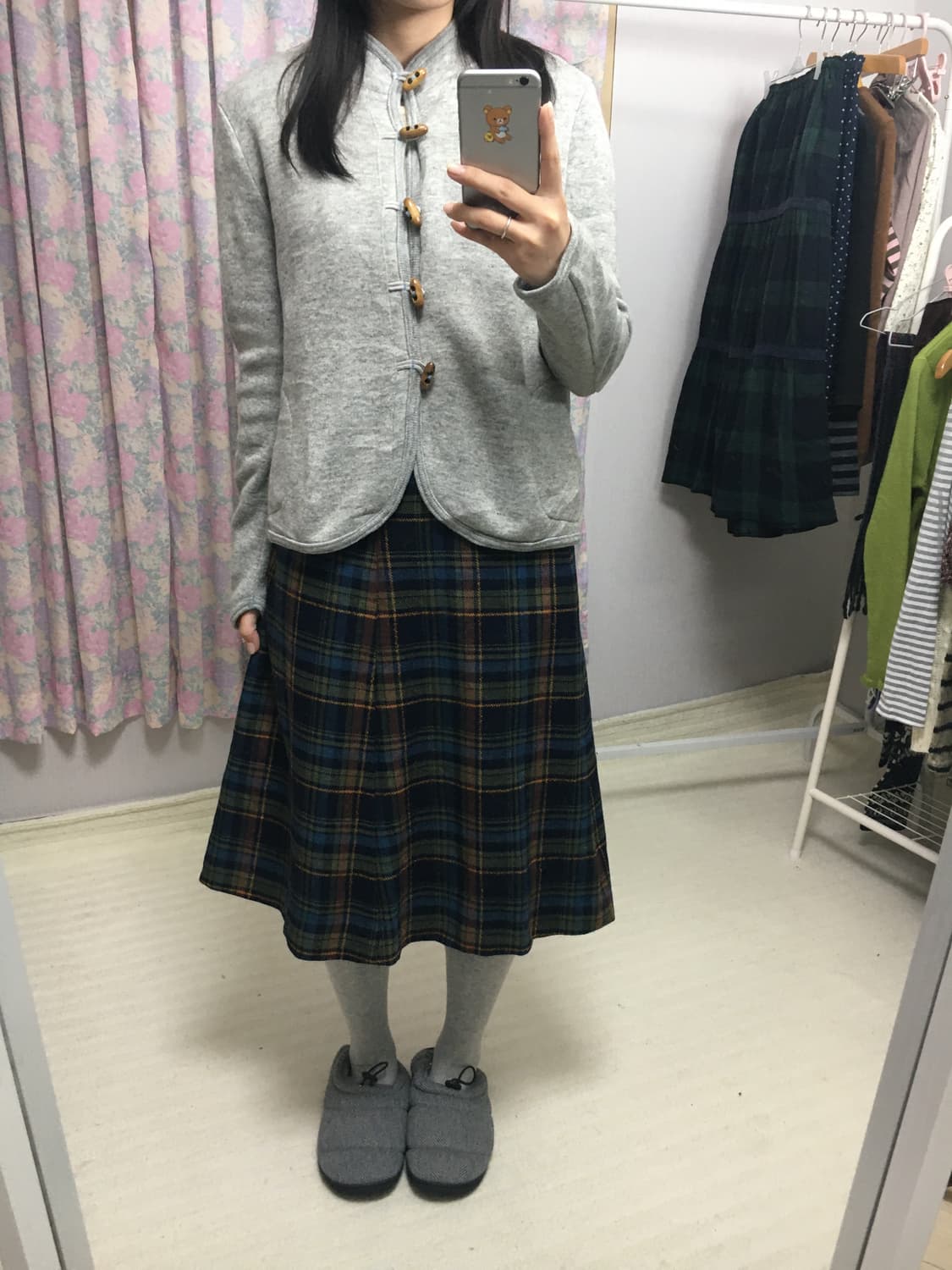 그레이 토글 가디건 상품이미지2