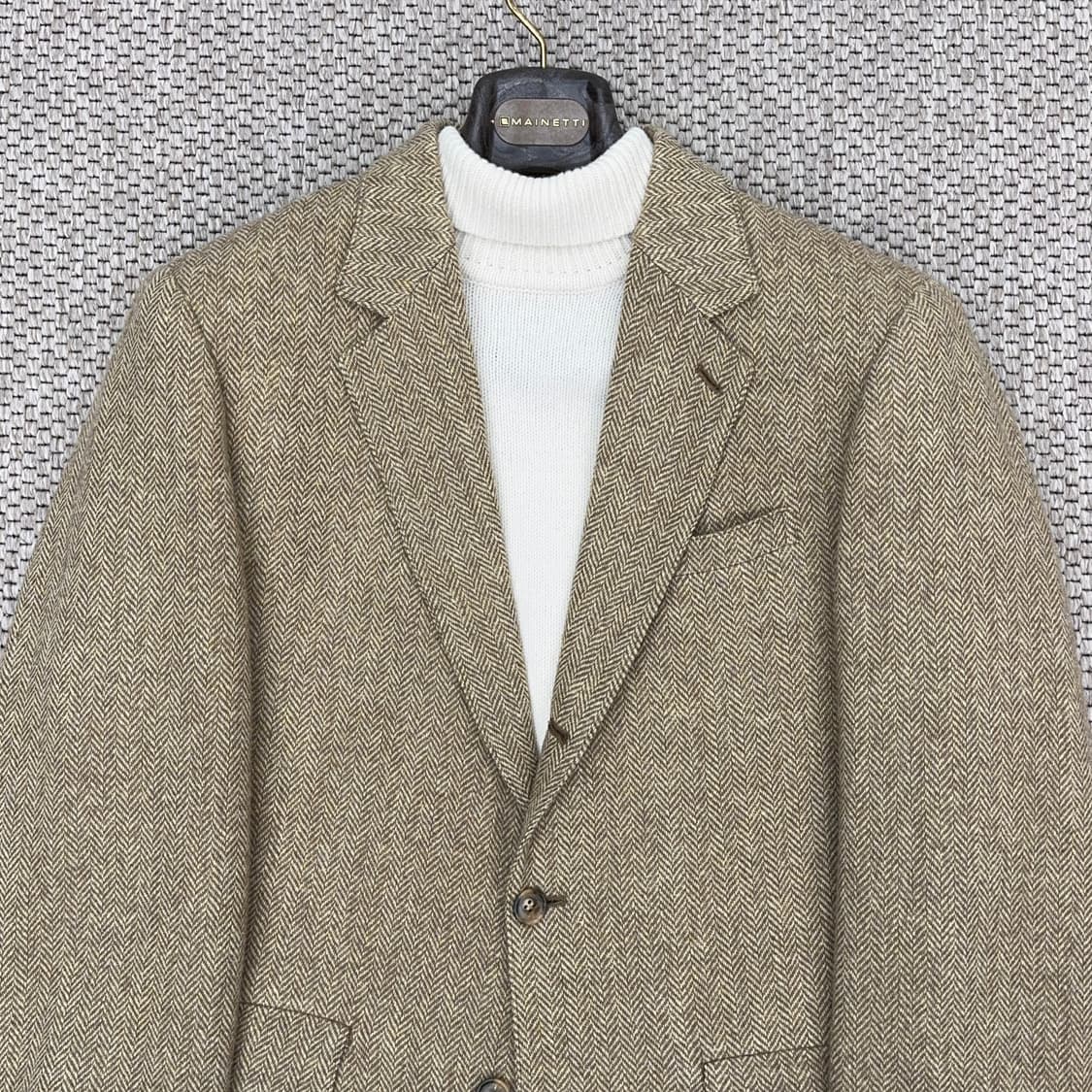 Norman Hilton 테일러드 헤링본 트위드 자켓 상품이미지2