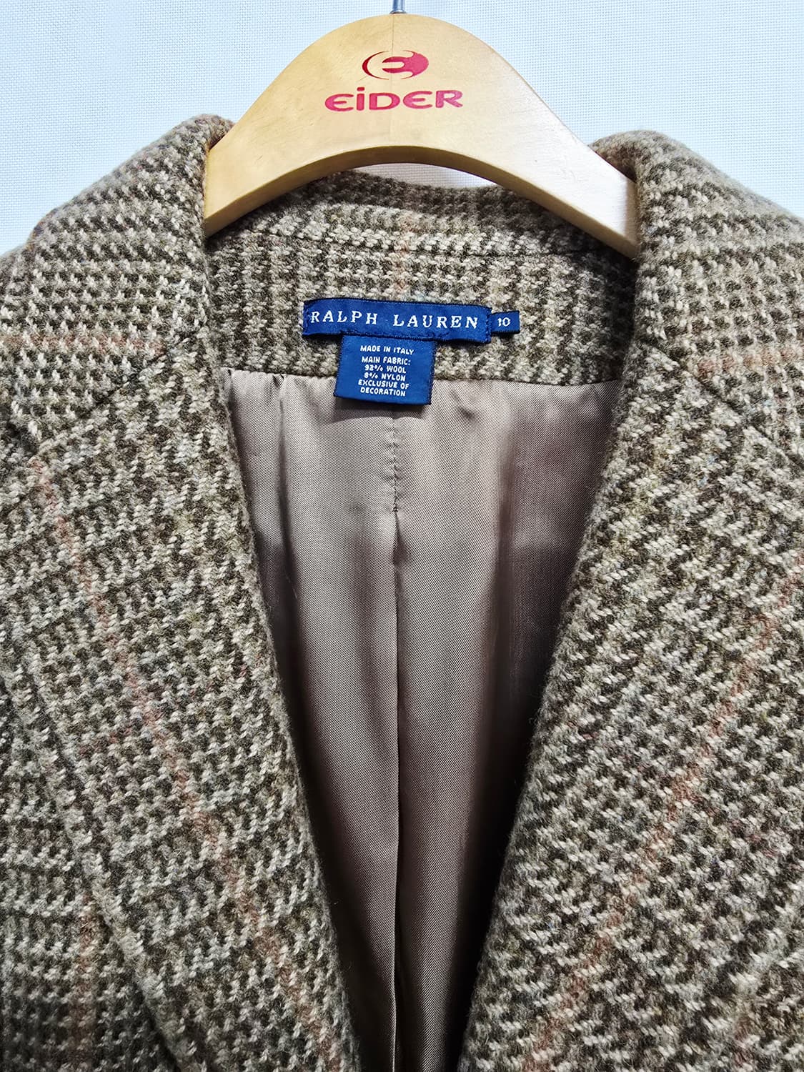 폴로 랄프 로렌 트위드 체크 자켓 (이탈리아제 / 남성용, 여성 착용 가 상품이미지2