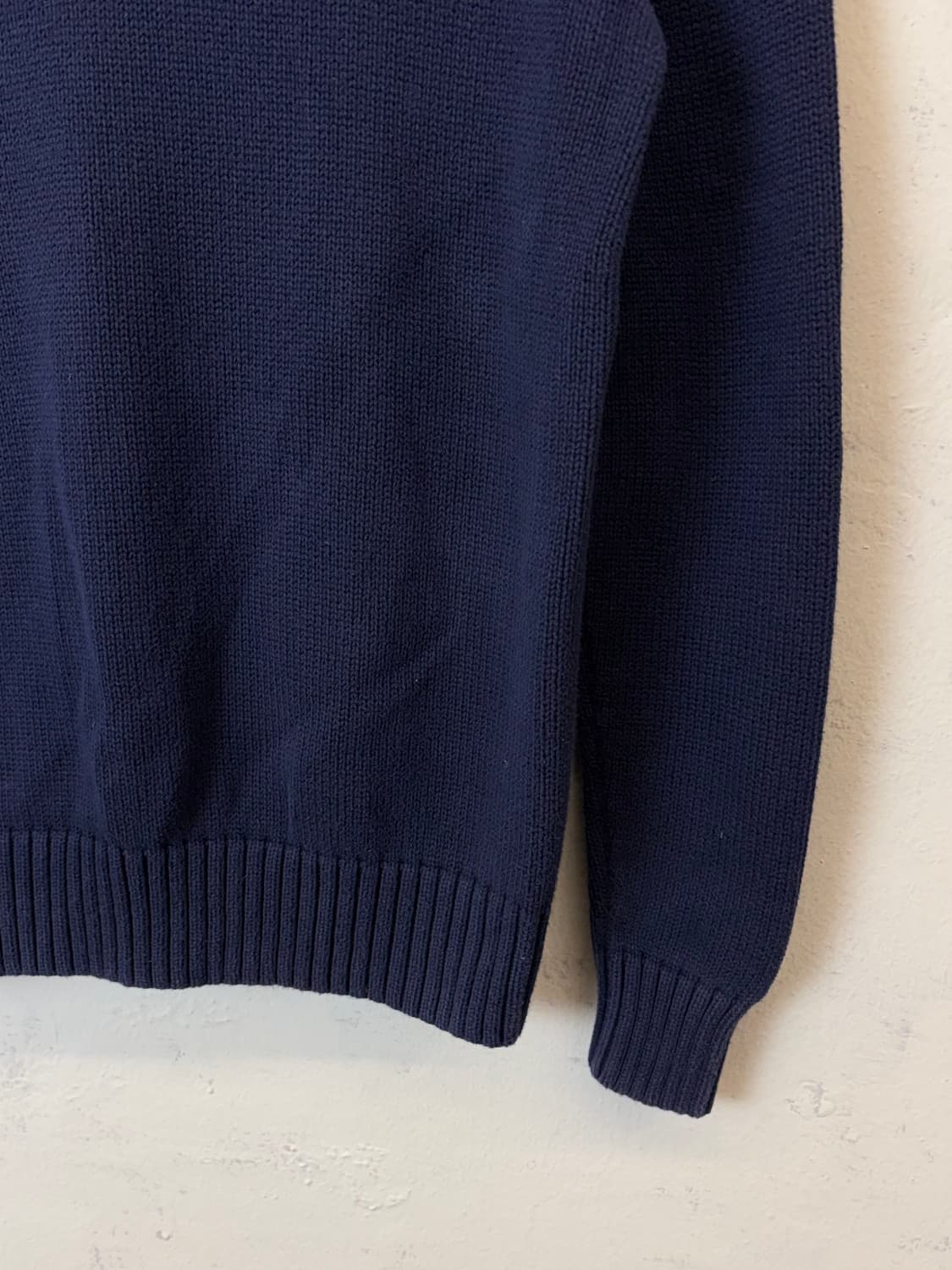 폴로랄프로렌 코튼 반집업 니트 네이비 상품이미지3