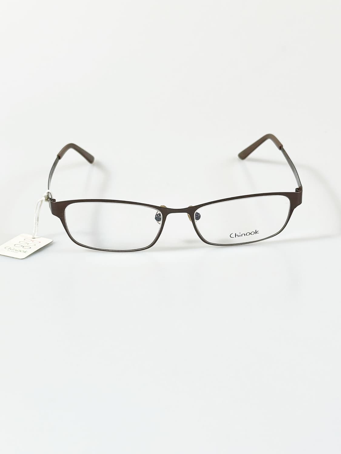 CHINOOK 브라운 메탈 슬림 스퀘어 빈티지 안경 상품이미지2