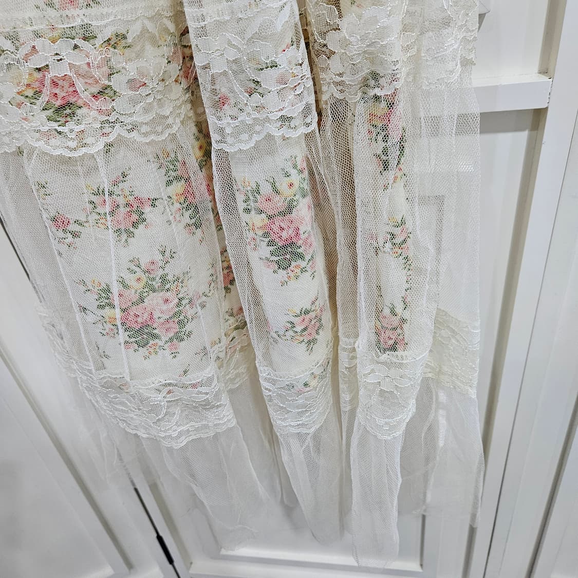 로즈 레이스 튤 레이어 롱원피스 상품이미지3