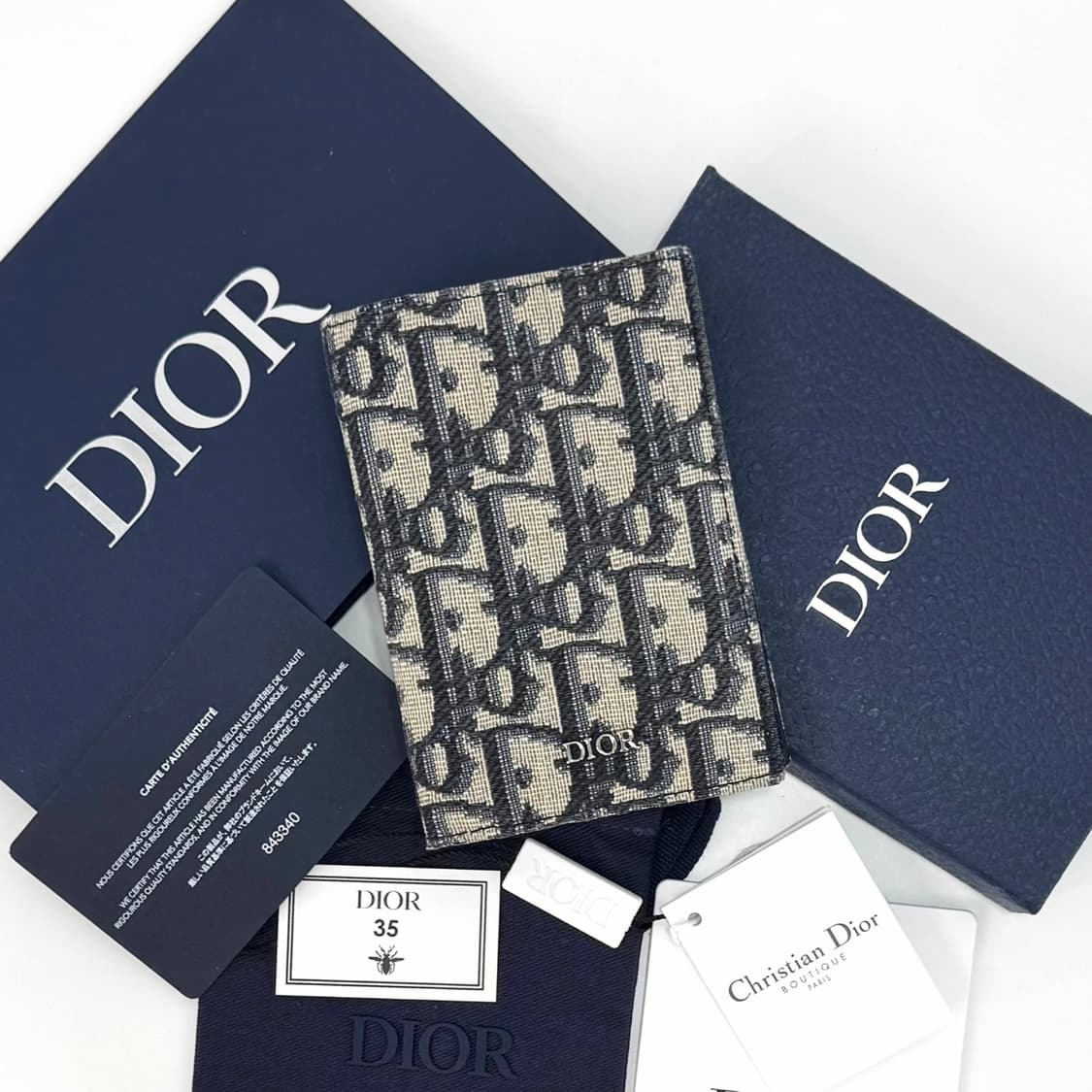 디올 오블리크 자카드 카드지갑 (2ESCH138YSE) 상품이미지1