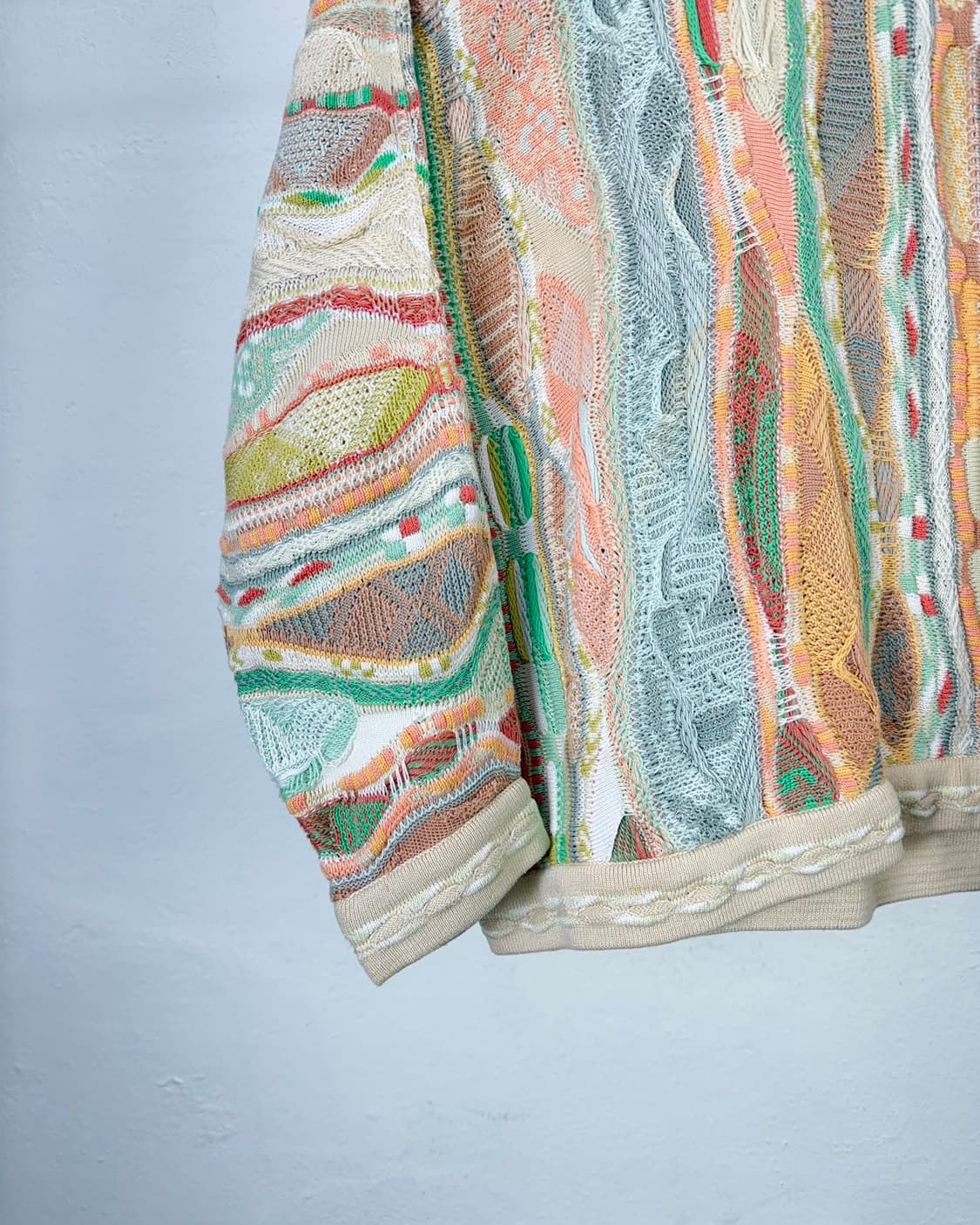 쿠지 멀티 텍스처 컬러 케이블 니트 스웨터 상품이미지4