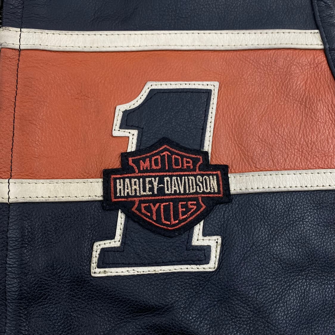  90s 할리데이비슨 소가죽 레더 베스트 (100)  ﻿ 상품이미지3