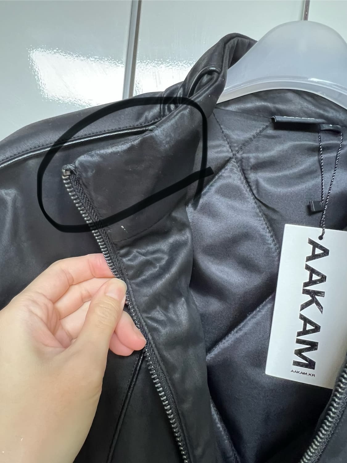 아캄 Piping Leather Blouson (Black) 1사이즈 상품이미지8