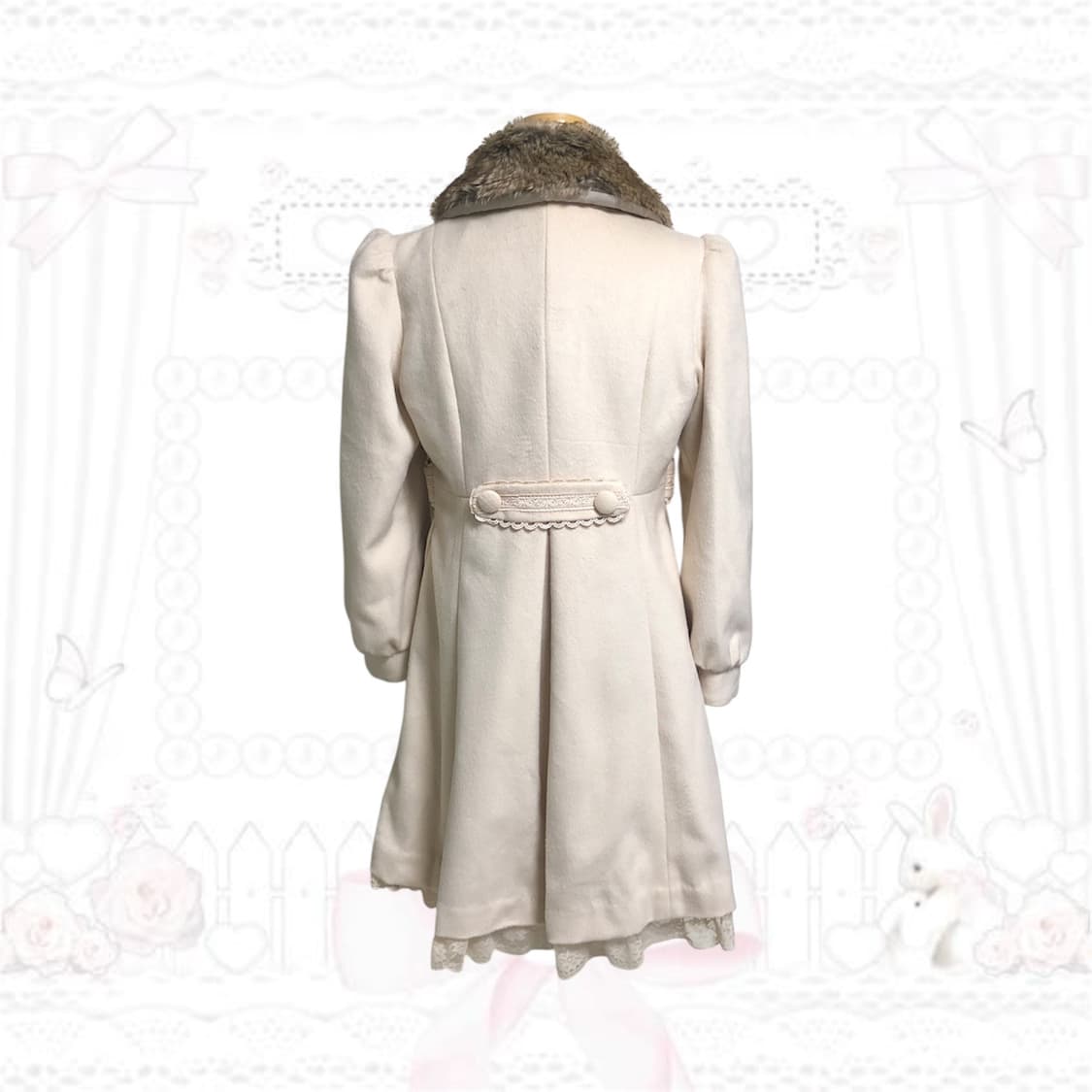 엑시즈팜 크림 라떼 코트 히메갸루 라떼갸루 모리걸 빈티지 달천깔 리즈리사 상품이미지2