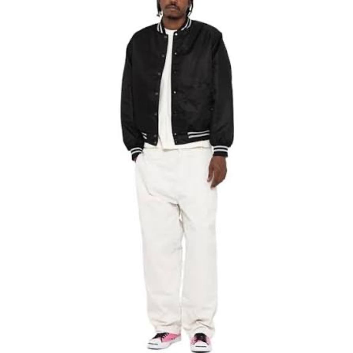 스투시 시퀸 사틴 자켓 블랙 상품이미지3