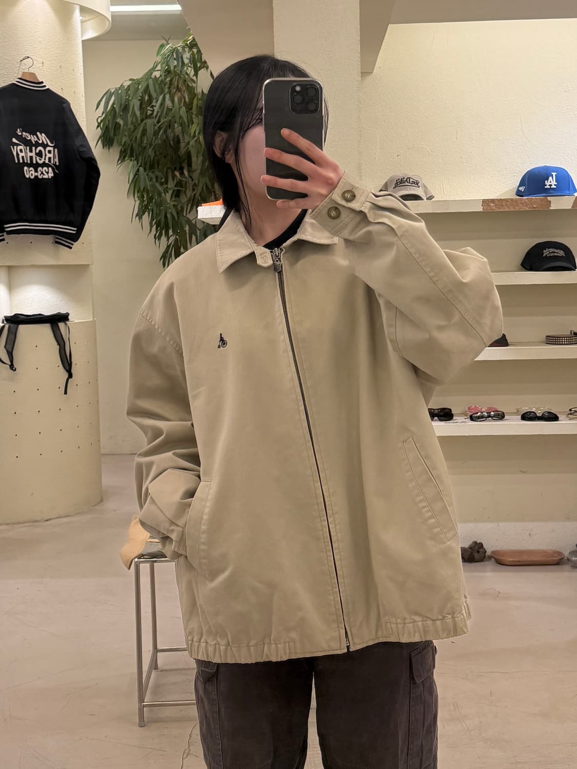 빈폴 베이지 스몰로고 스윙톱 자켓 U391 상품이미지1