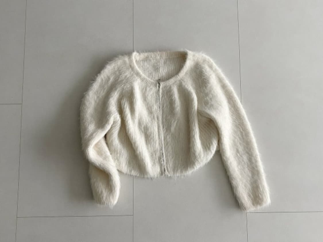 fluffy zip knit 상품이미지1