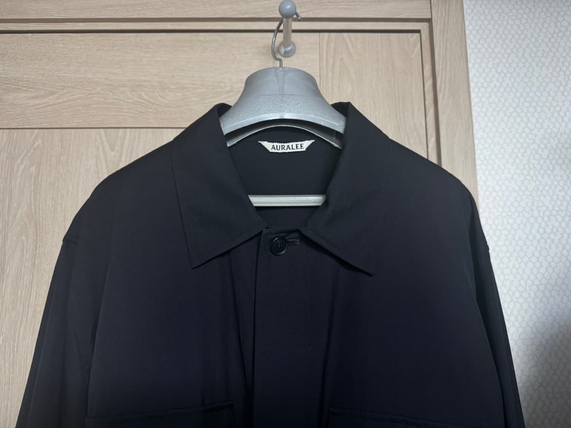25ss 오라리 울 헤링본 오버 셔츠 5 size 블랙 상품이미지2