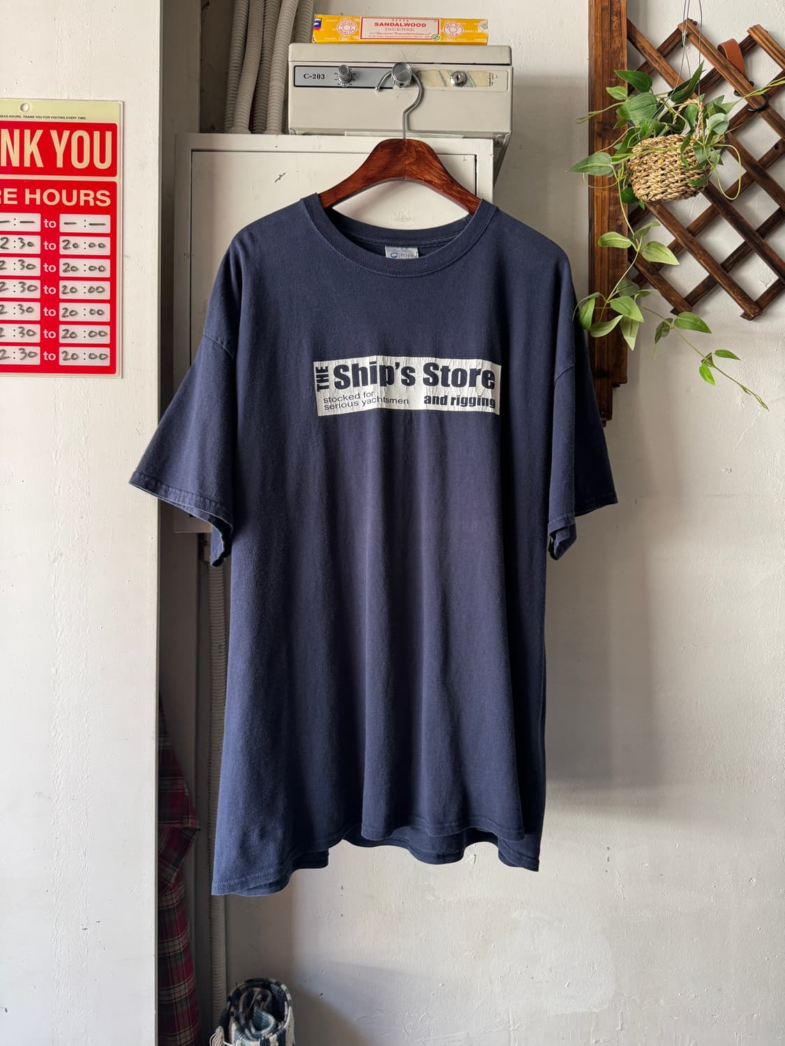 [2XL]USA 빈티지 Ship's Store 크랙 프린팅 티셔츠 상품이미지5