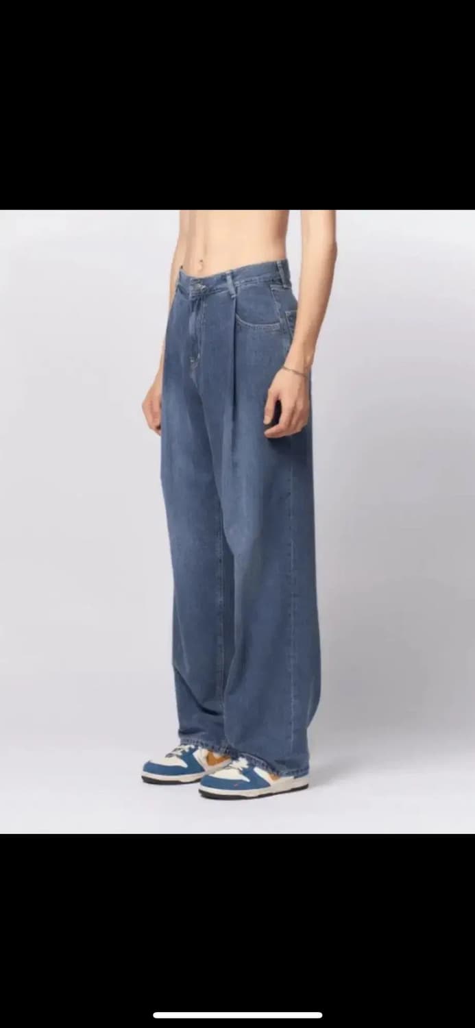 비긴202 원턱 와이드 슬랙스 데님 2사이즈 상품이미지1