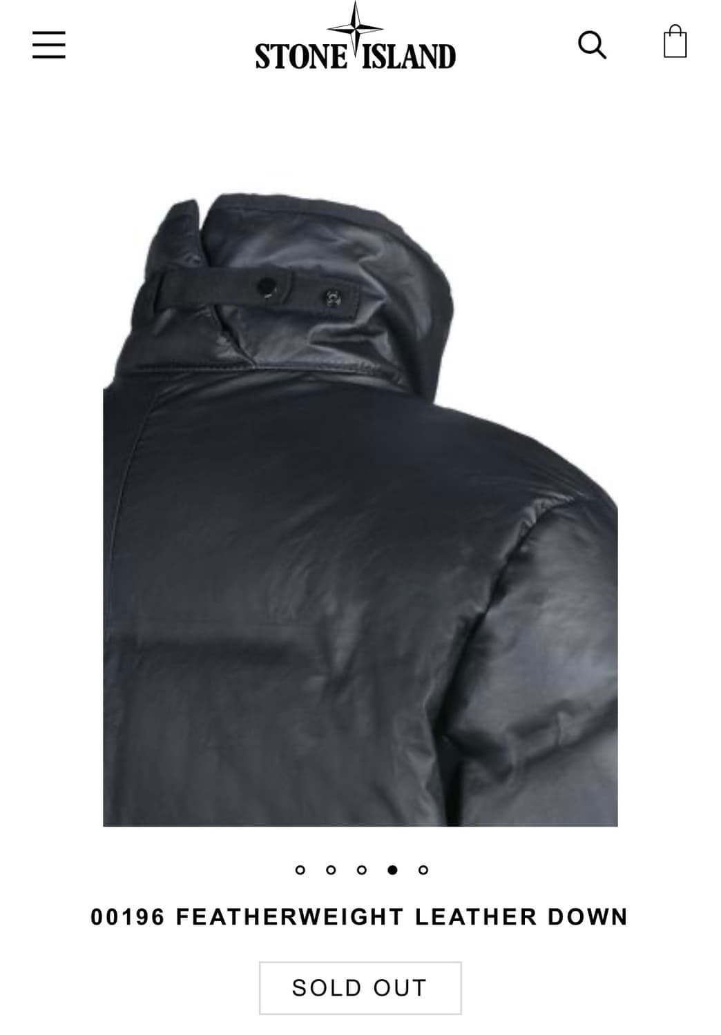 스톤아일랜드 화이트 와펜 레더 양가죽 무스탕 다운 패딩  상품이미지5