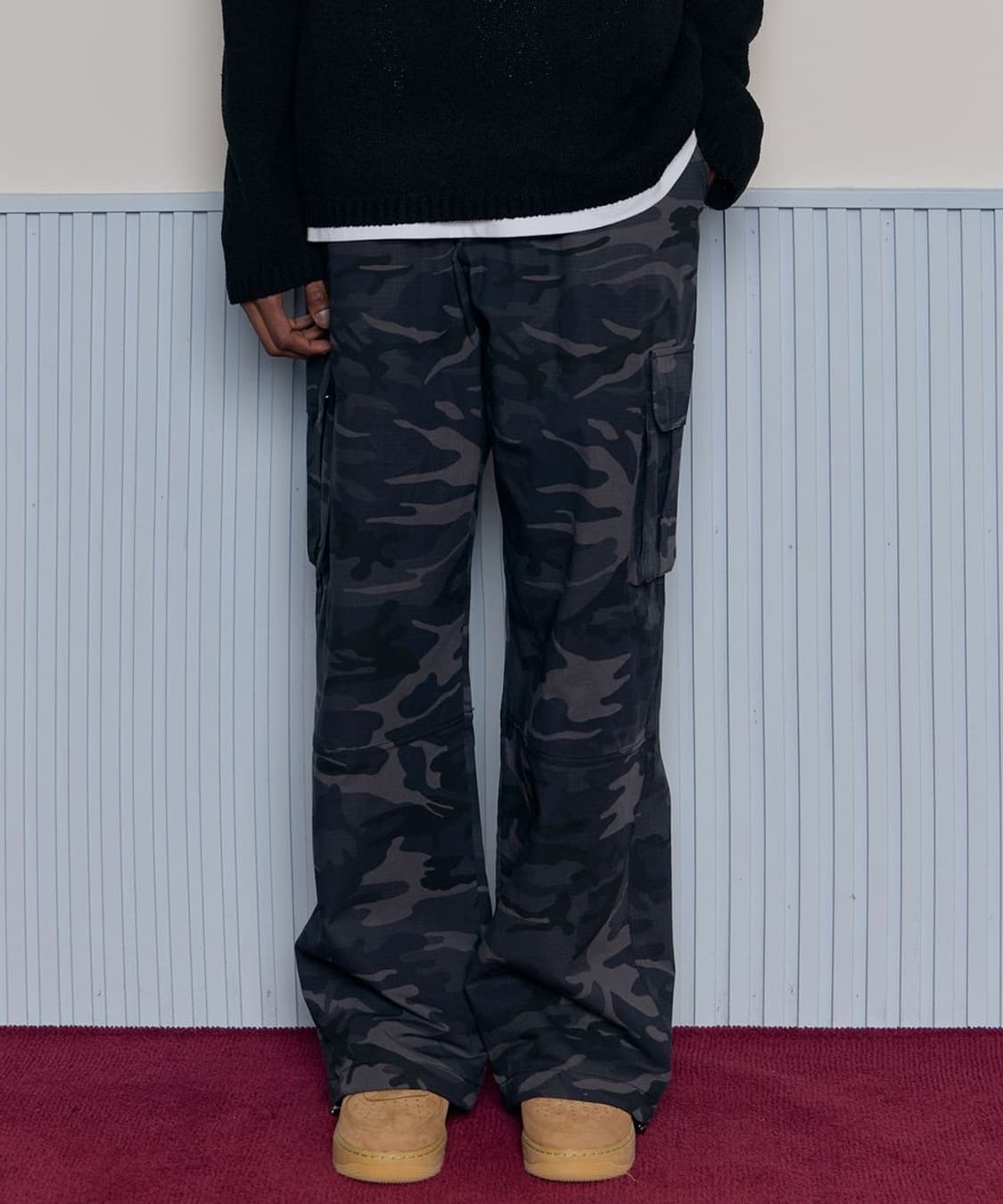 테이크이지 립스탑 카모 포켓 카고 팬츠 바지 카모 그레이 L 상품이미지2