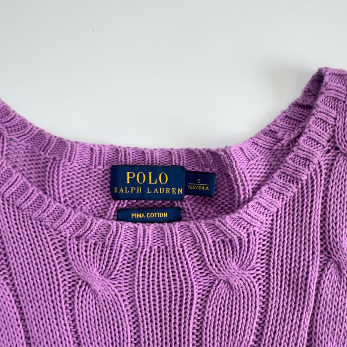 Polo 폴로 네이비 포니 퍼플 케이블 니트 상품이미지5