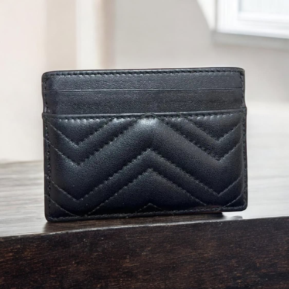 구찌 정품 마몽 마몬트 마틀라세 가죽카드케이스 카드지갑 블랙 팝니다 상품이미지3