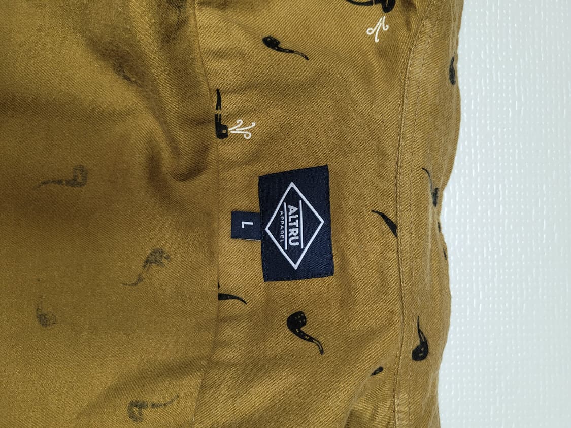 ALTRU 남자 프린트 셔츠 105 머스타드 상품이미지9