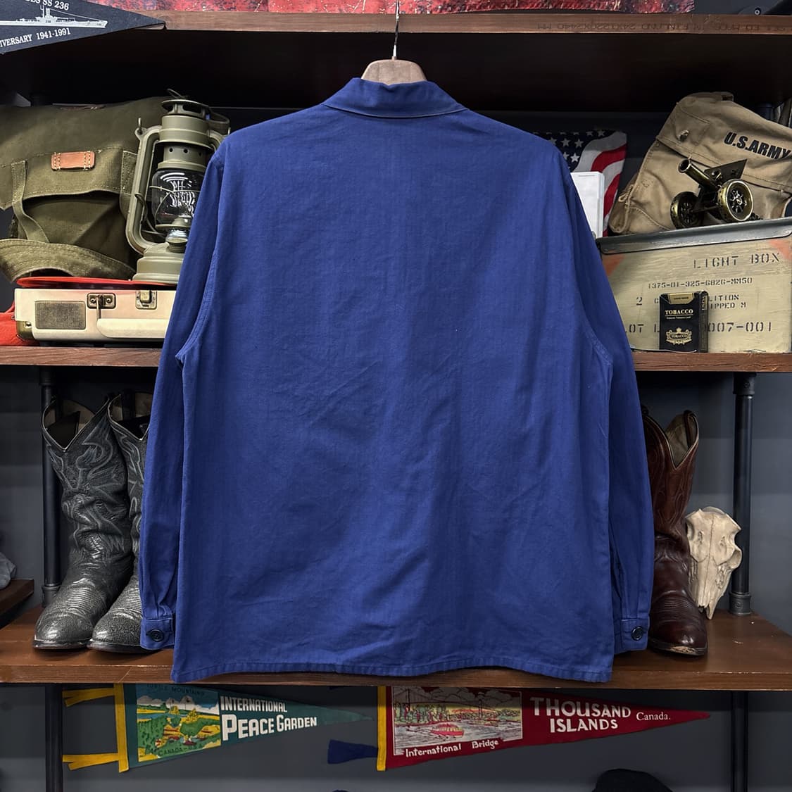 80s 클래식 헤링본위빙 4포켓 프렌치워크자켓 N558 상품이미지2