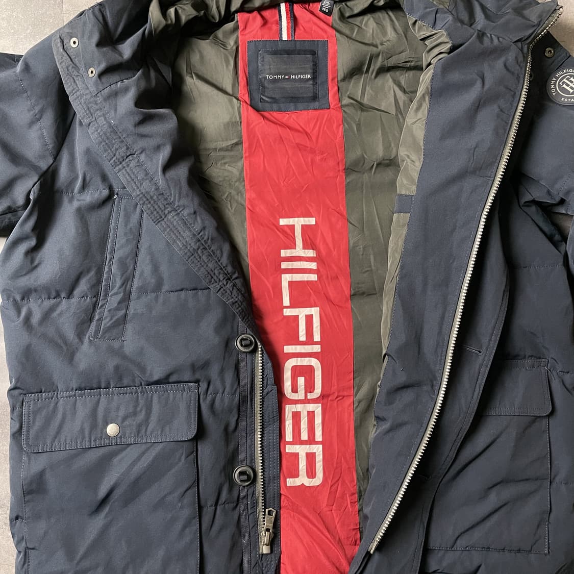 TOMMY HILFIGER 토미힐피거 후드 네이비 다운자켓 A00312 상품이미지3